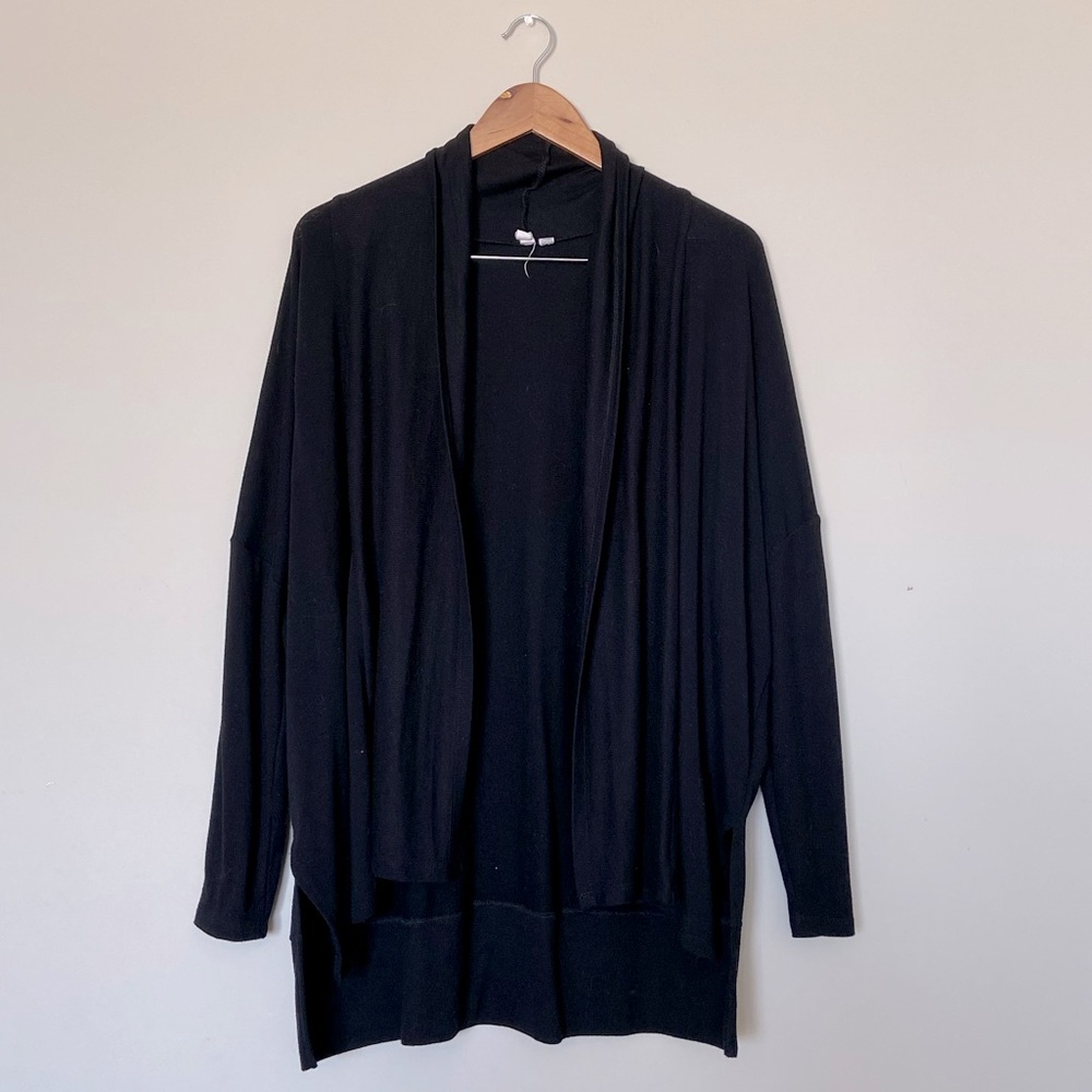 Drape Front Open Cardigan